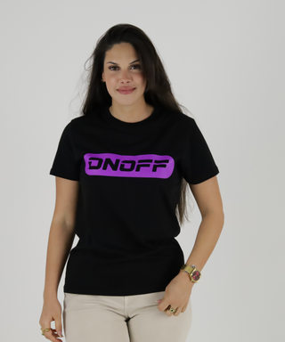 Bold T-shirt - Black T-shirt with Fluorine Print