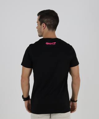 Bold T-shirt - Black T-shirt with Fluorine Print