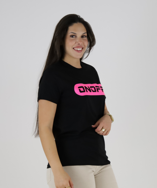 Bold T-shirt - Black T-shirt with Fluorine Print